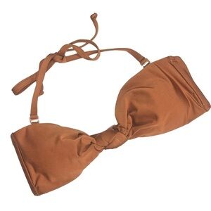 Good American Brown Knot Bandeau Bikini Top